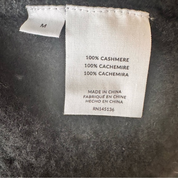 NAADAM Black Open-Front Cashmere Crochet Cardigan size M - Picture 5 of 8